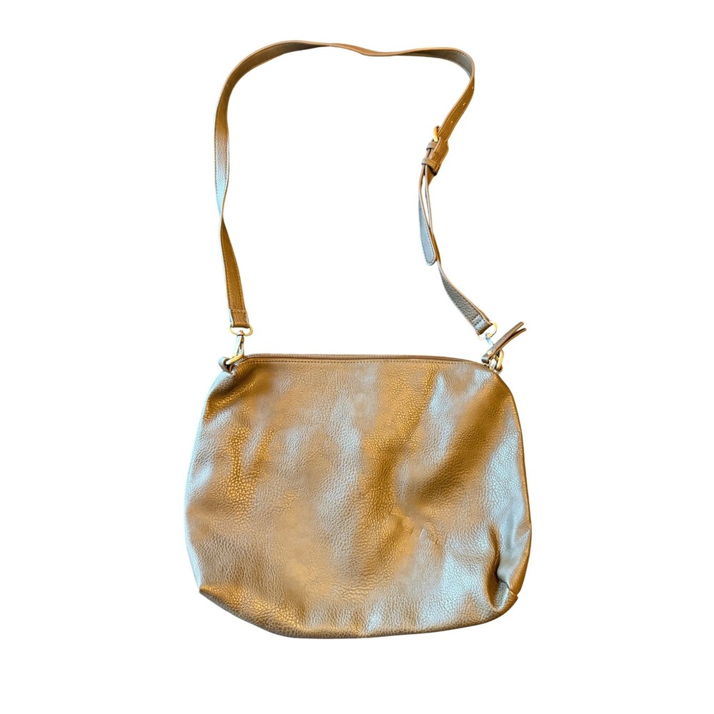Antik‎ Kraft Brown Faux Leather Crossbody Bag Adjustable Strap